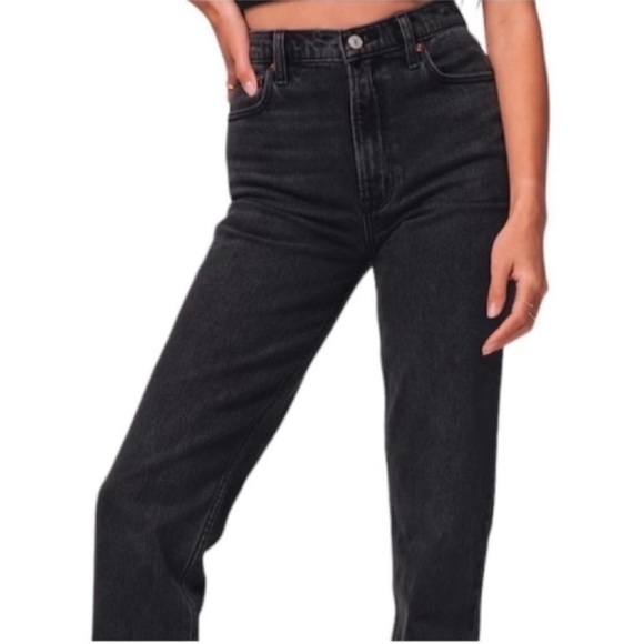 Abercrombie & Fitch Black Straight Leg Jeans - Picture 3 of 8